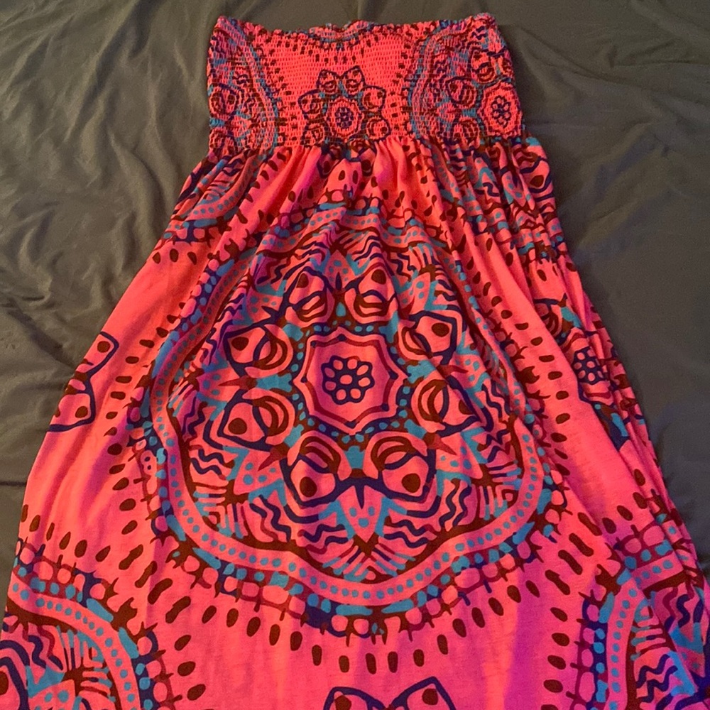 New Venus long maxi dress XL pink pattern